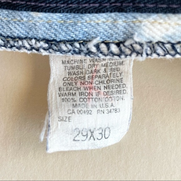 Lee Vintage Bleached Distressed UGWA Cut-Off Denim Shorts - Picture 9 of 10